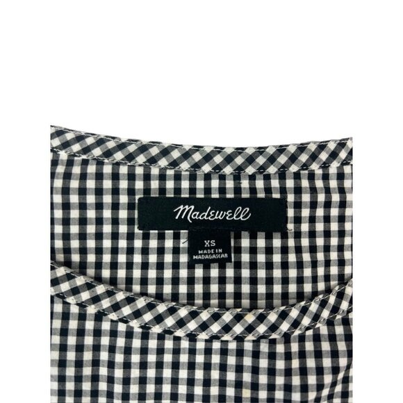 Madewell Women's Black & White Plaid Dress - Picture 3 of 6
